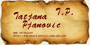 Tatjana Pjanović vizit kartica